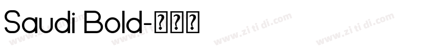 Saudi Bold字体转换